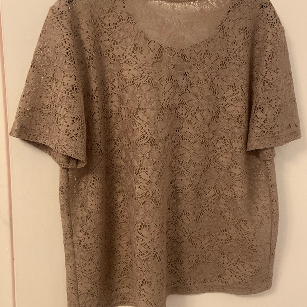 Elegant Lace Tan Women's Top